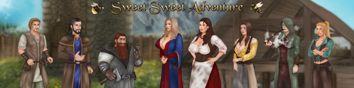 Sweet Sweet Adventures [0.3.2.1] (HoneyBeer) [uncen] [2022, ADV, Male Hero, Bigtits, Romance, Group, Xray, Blowjob] [rus+eng]