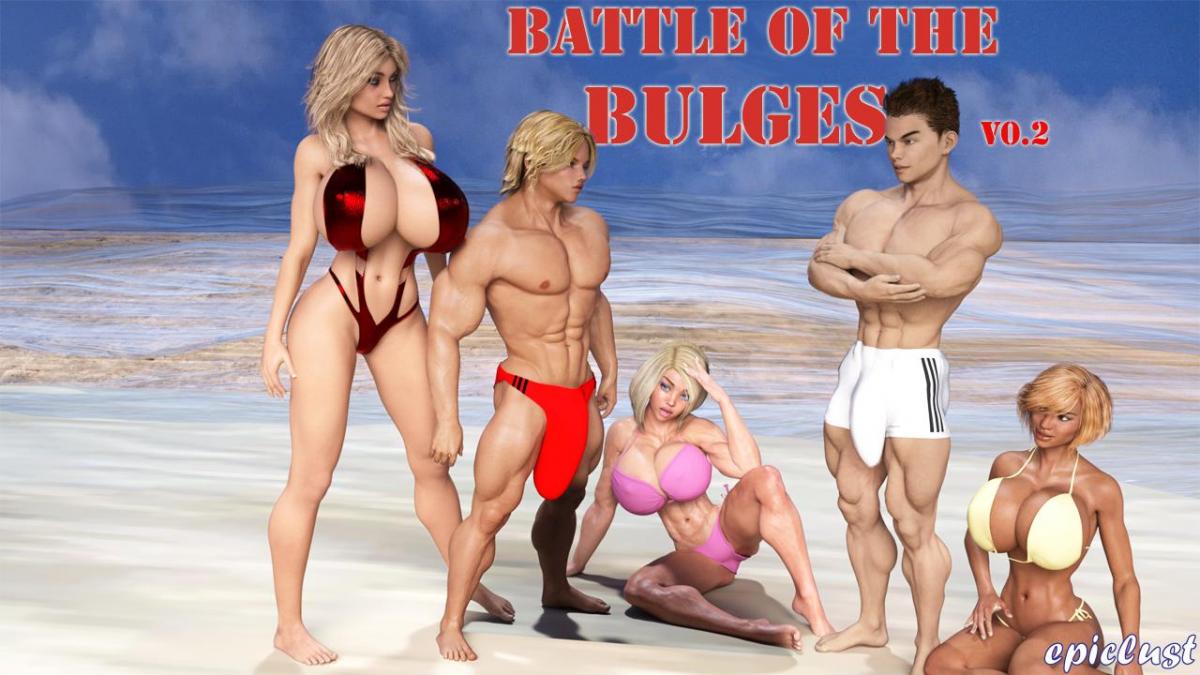 Battle of the Bulges [1.0] (Epiclust) [uncen] [2019, ADV, 3DCG, Huge Tits, Massive Cock, Broad Muscles, Incest, Handjob, Titjob, Vaginal Sex, Voyeurism, Dirty Talk, FootJob, Anal Sex] [rus+eng]