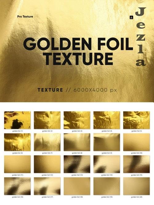 20 Golden Foil Texture - 10951219