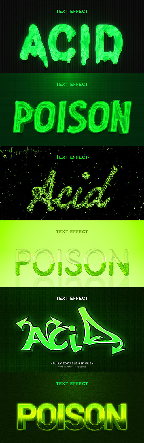 Psd style text effect editable set vol 40