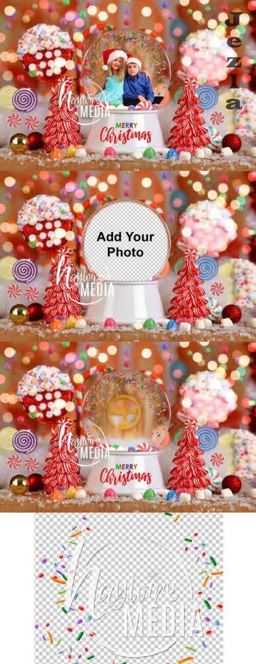 Christmas Gingerbread Snow Globe Digital Photo, JPG & PNG - 2338255