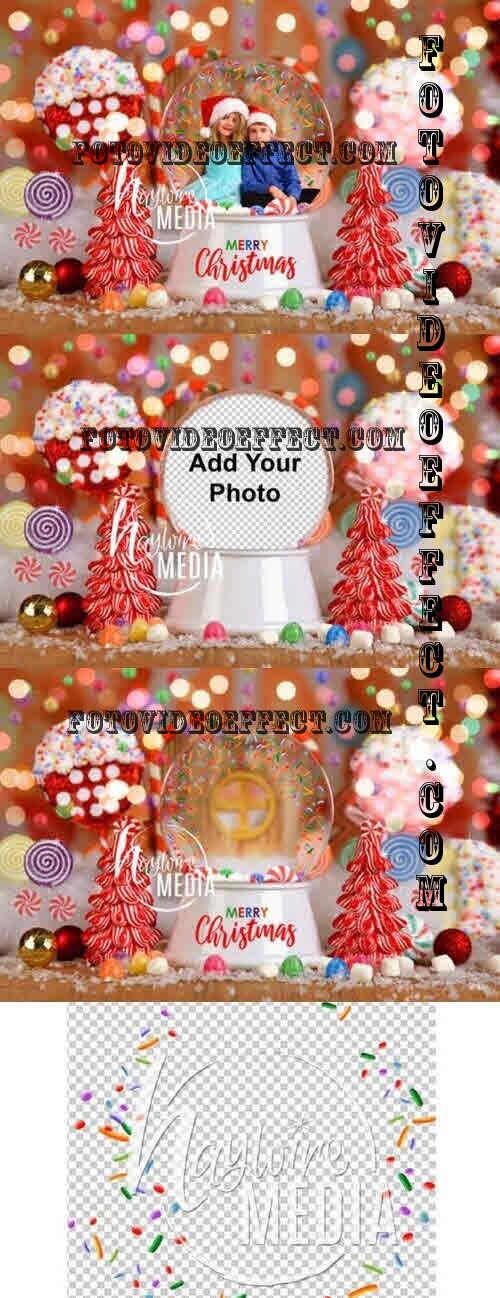 Christmas Gingerbread Snow Globe Digital Photo, JPG & PNG - 2338255