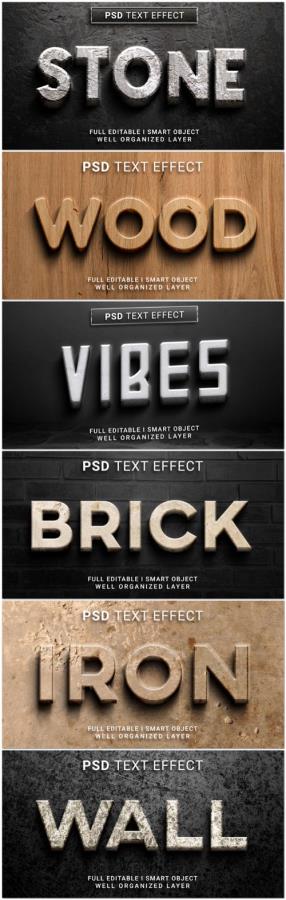 Psd style text effect editable set vol 26