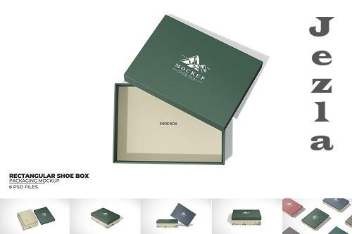 Rectangular Shoe Box Package Mockup - 10957308 Rectangular Shoe Box Package Mockup - 10957308