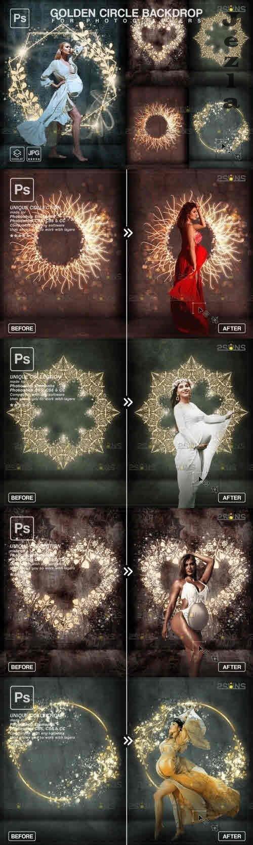 Golden lighting circle Backdrop V1 - 10959324 Golden lighting circle Backdrop V1 - 10959324