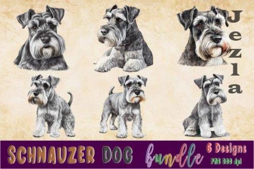 Schnauzer Dog Clipart Bundle