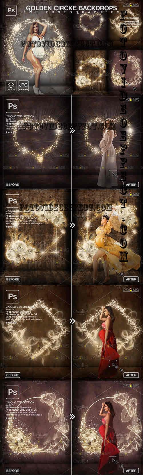 Golden lighting circle Backdrop ring V3 - 10960664