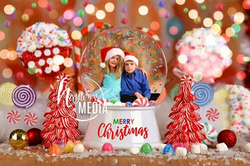 Christmas Gingerbread Snow Globe Digital Photo, JPG & PNG - 2338255