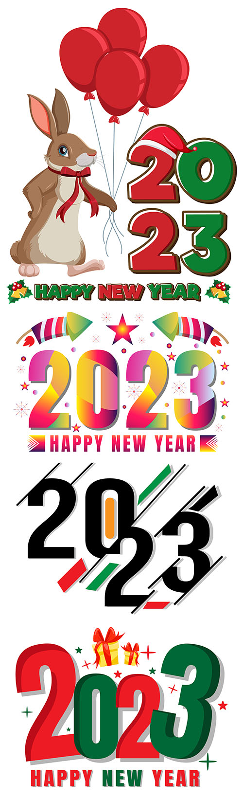 Happy new year 2023 background vector design