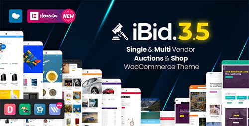 ThemeForest - iBid v3.5.7 - Multi Vendor Auctions WooCommerce Theme - 24923136