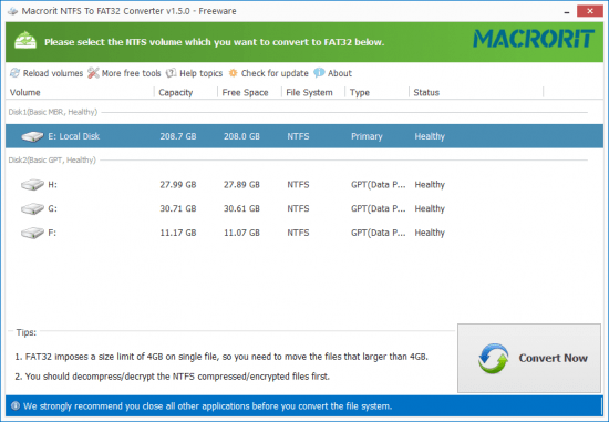 Macrorit NTFS to FAT32 Converter 2.0.0