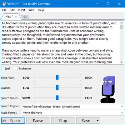 VovSoft Text to MP3 Converter 2.4