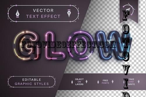 Glow Rainbow - Editable Text Effect - 10960558