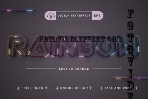 Unicorn Garland Editable Text Effect - 10966845