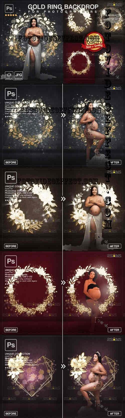 Golden circle Backdrop Maternity - 10965932