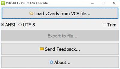 VovSoft VCF to CSV Converter 3.8.0 Multilingual + Portable