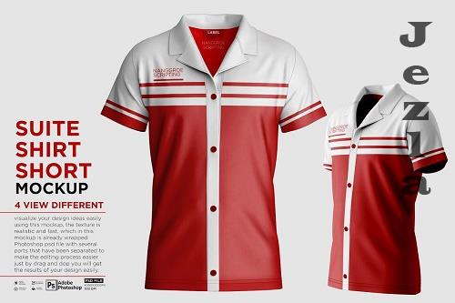 Suite Shirt Short Sleeve Mockup - 10320930