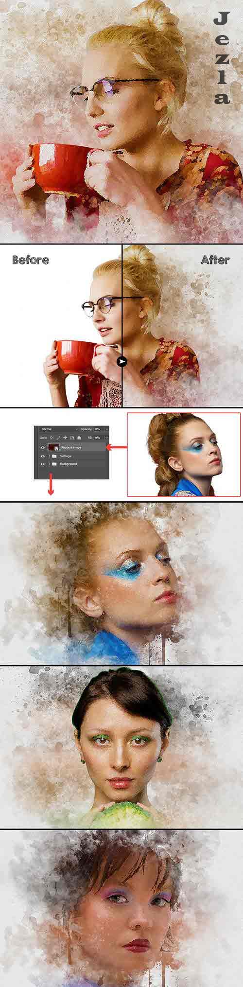 Watercolor Effect Photoshop - 41977108