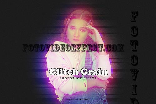 Glitch Grain Photo Effect - S79ZXKV