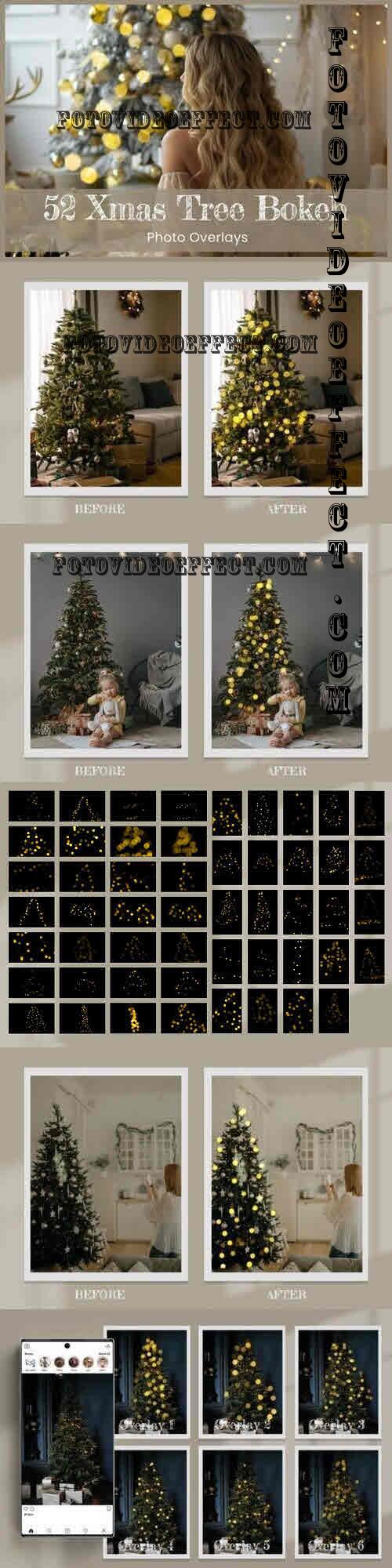 52 Xmas Tree Bokeh Photoshop Overlays - 10970527