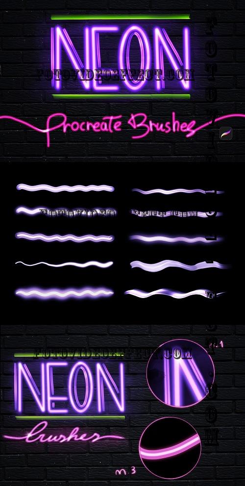 10 Neon Brushes Procreate - 10971696