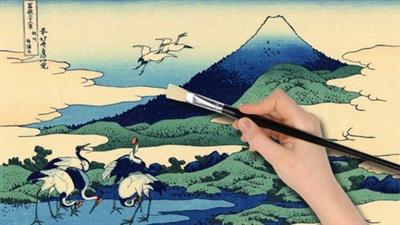 The Great Mount Fuji By Katsushika Hokusai. Acrylic  Painting