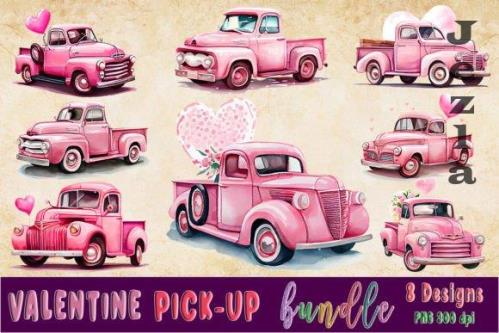 Valentine Vintage Pick-up Clipart Bundle