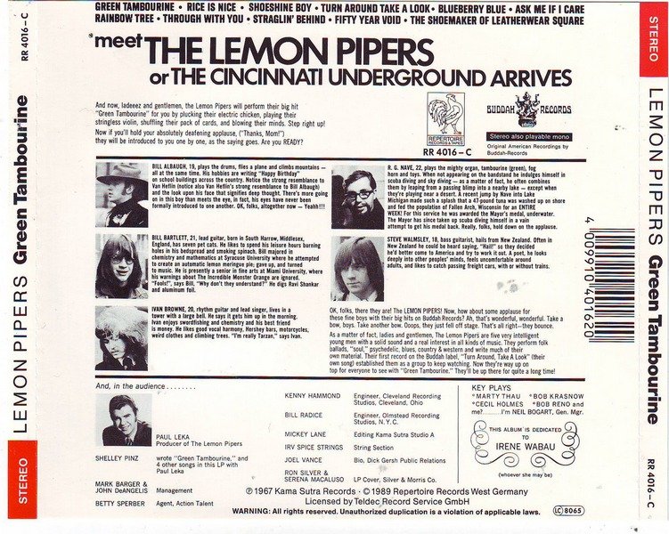 The Lemon Pipers - Green Tambourine (1968/1989)Lossless