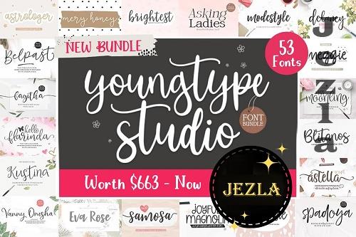 Youngtype Studio Font Bundle - 53 Premium Fonts
