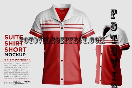 Suite Shirt Short Sleeve Mockup - 10320930