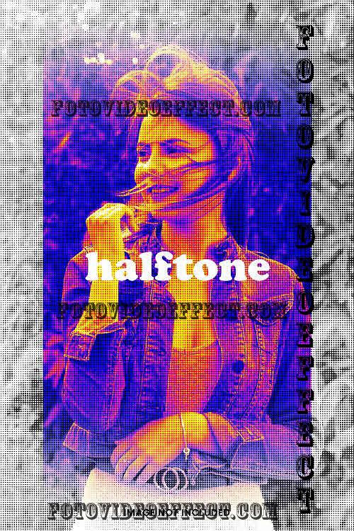 Halftone Photo Effect - B9X36N2