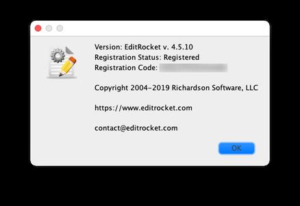 Richardson Software EditRocket 5.0.1 (macOS / Linux / Solaris)