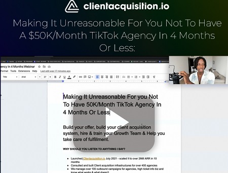 Serge Gatari - $50K/Month TikTok Agency Webinar