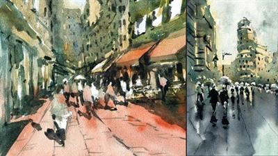 Loose Watercolor  Painting - Streetscapes 0f2e9baf324028fffe6aae96c35d3c59