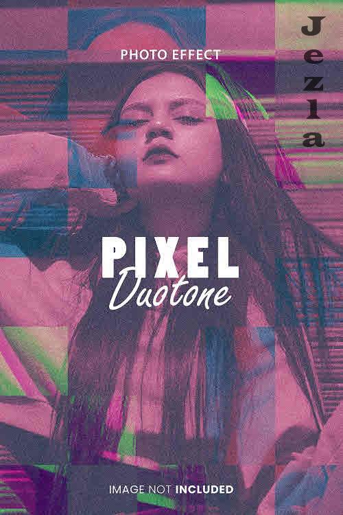 Pixel Duotone Photo Effect - NABU56V