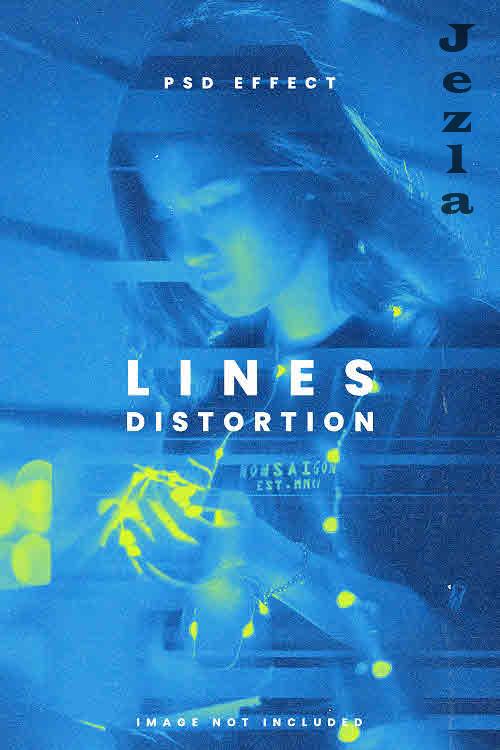 Lines Distortion Photo Effect - MYQW2EQ