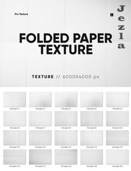 20 Folded Paper Texture - 10977350