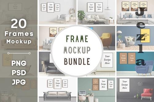 Frame Mockup Bundle - 1 - 20 Premium Graphics Frame Mockup Bundle - 1 - 20 Premium Graphics