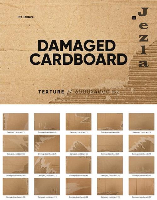 20 Damaged Cardboard Textures - 10977347