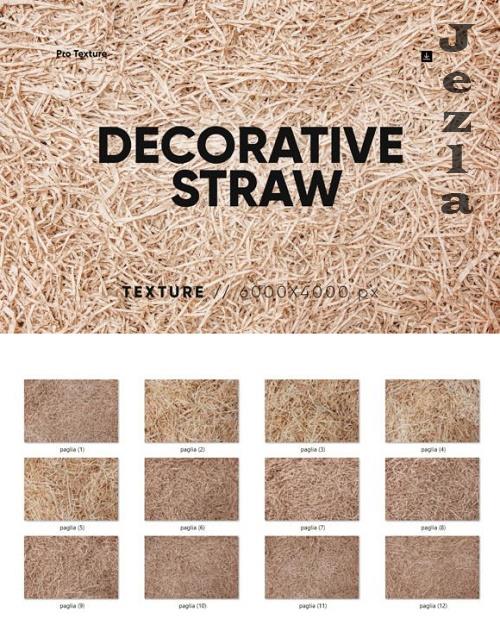 12 Decorative Straw Texture - 10977372