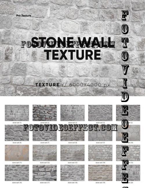 20 Stone Wall Textures - 10977384