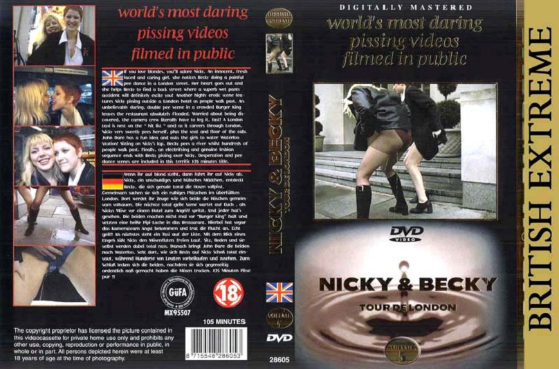 British Extreme #5 - Nicky & Becky Tour de London / Британский Экстрим #5 - Ники и Бекки: Тур по Лондону (John Dare, British Extreme) [2000е г., Pissing, Lesbian, Public, DVDRip]