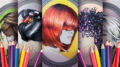 How To Color Hair With Colored  Pencils 53e51742236d9ed6126e88ecf2842363