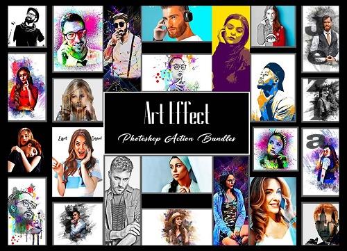 Art Effect Photoshop Action Bundles - 10910522