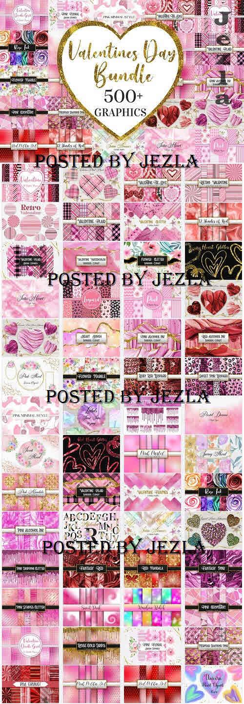 Valentines Day Graphics Big Bundle - 56 Premium Graphics