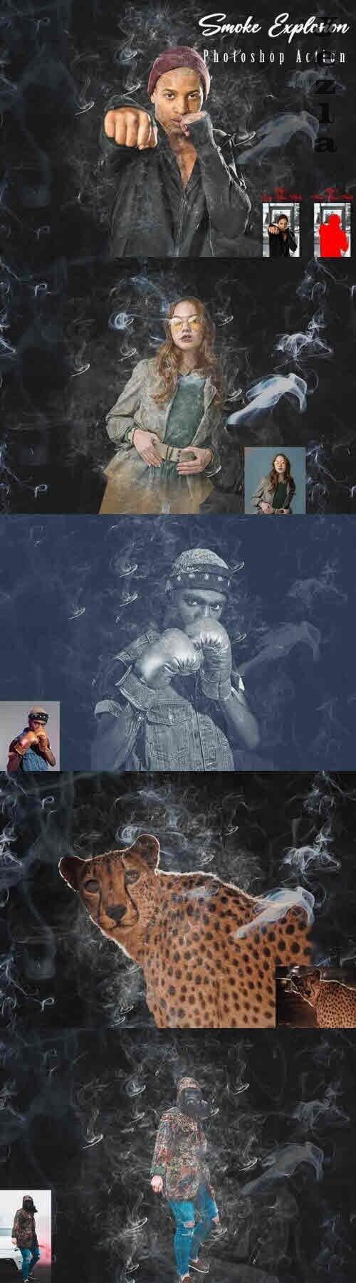 Smoke Explosion Photoshop Action - 10987304
