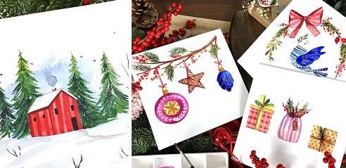 Winter Watercolor Illustration 7 Festive Holiday Painting Projects