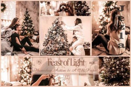 12 Feast Of Light Photoshop Actions And ACR Presets, Xmas - 2346755