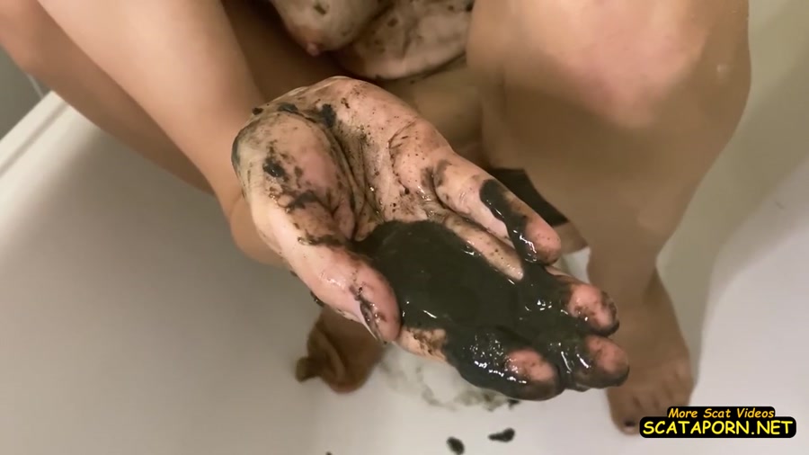 p00girl – black diarrhea fisting and smearing in nylon - Amateurs - (24 December 2022 / 198 MB)