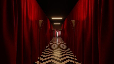 Realistic Interior In Blender  Create Twin Peaks Red Room
